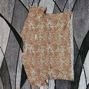 VS PINK 2019 LEOPARD PRINT 🐆 LOGO CROP TEE-SHIRT